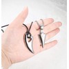 Morfetto 2 Pieces Stainless Steel Pendant Necklace for Men Spearpoint