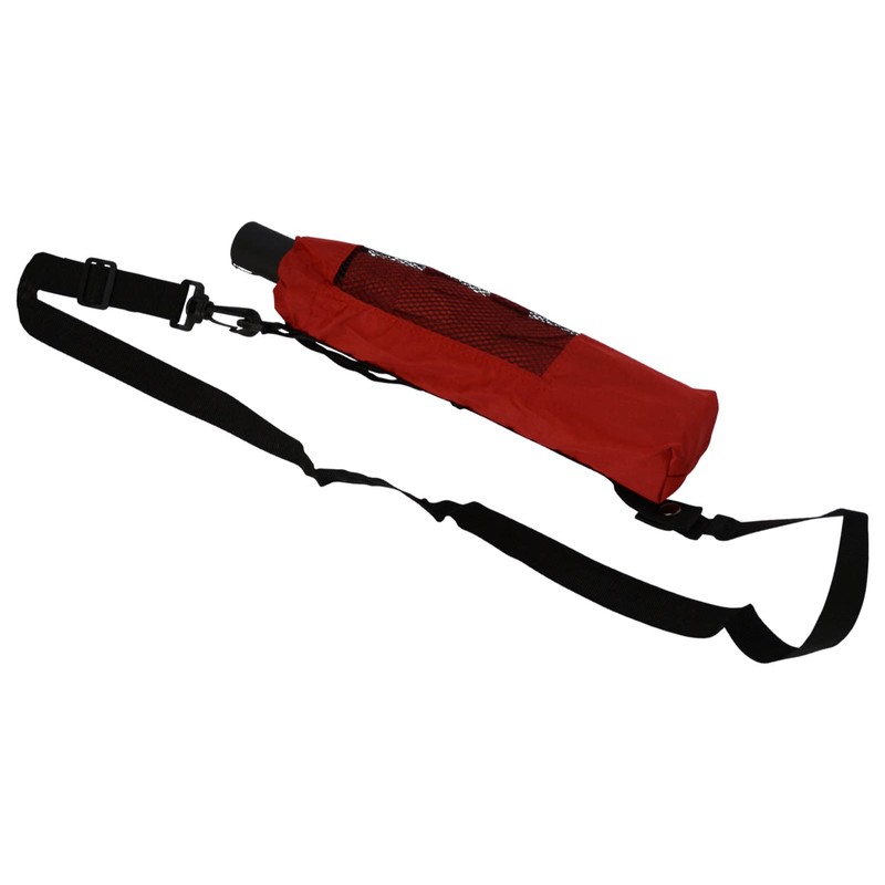 iX-brella Trekking Pocket Umbrella XXL with Shoulder Bag, dunkelrot, Pocket