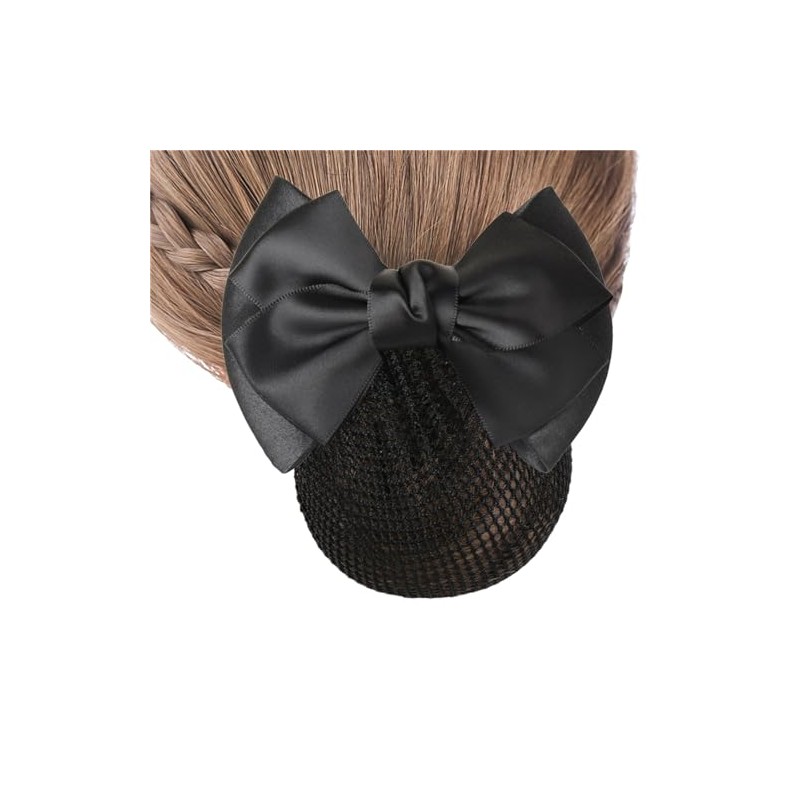 Chignon Net Barrette with Net Bun Net, Hair Net, Ribbon,