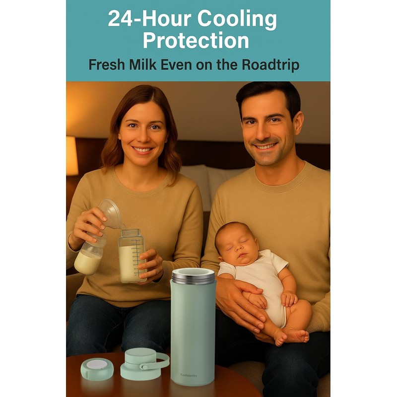 Koalababy 22oz Portable Breast Milk Cooler – 24-Hour Cooling with