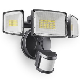 Onforu 75W LED Motion Sensor Outdoor Lights, Dusk to Dawn Flood Light Outdoor Motion Sensor, Hardwired Security Light Floodlights Outside 7500LM 6500K Daylight IP65 Waterproof (Dark Gray)