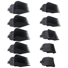 BSDLIET 2025 New 10-Pack Professional Black Hair Clipper Guards Guide Combs,From 1/16inch to 1inch(1.5-25mm), for 100 Anniversarv