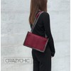Crazy Chic Women's Chain Shoulder Bag Snake Leather Quilted Flap