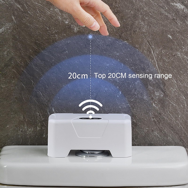 Automatic Toilet Flusher, Touchless Toilet Flush Kit, IPX5 Waterproof External