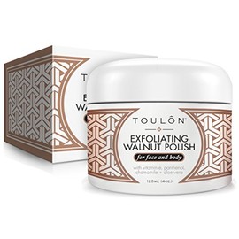 Exfoliante facial exfoliante – Limpiador de poros exfoliante natural de nuez para cara y cuerpo para hombres y mujeres. Exfoliante facial