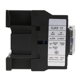 AC Electric Contactor CJX2-1210 Industrial Contactor with High Sensitivity 220V 12A