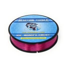 Reaction Tackle Ice Monofilament – Ice Fishing Mono Line, Tip-Up Line - Pink - 2LB / 1000yds