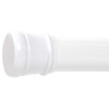 Zenna Home Tension Shower Curtain Rod, White, 27 to 40