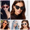 YOJUED Heart Sunglasses Vintage Cat Eyes Glasses Love Heart Shape