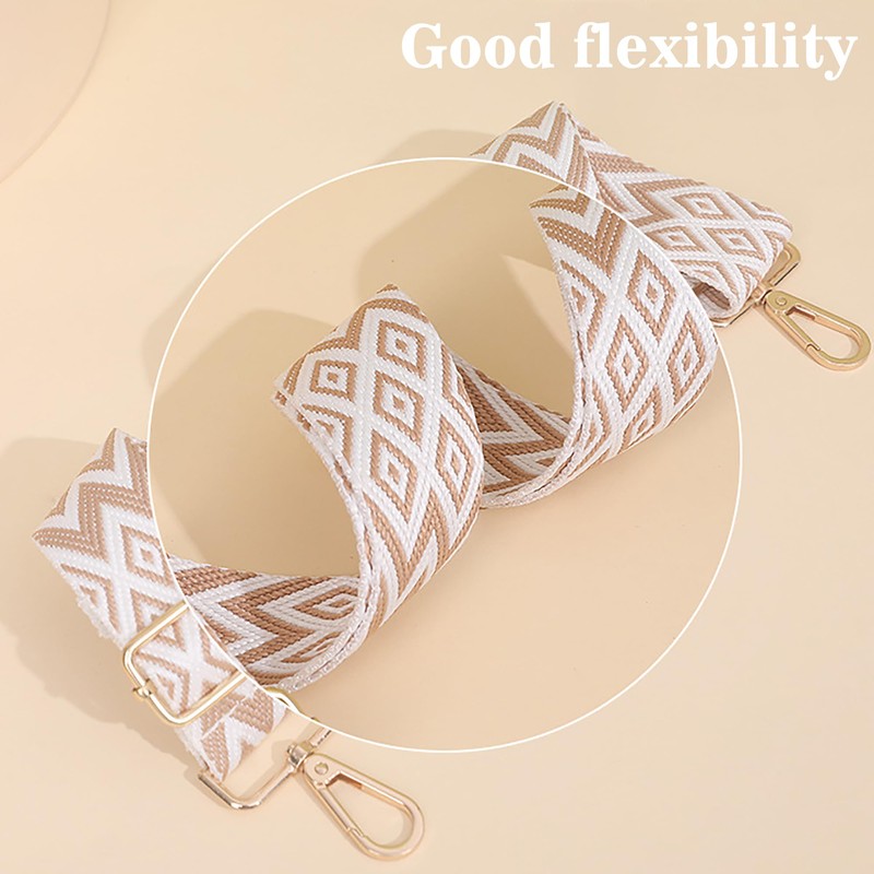 Pack of 3 Boho Bag Straps, Adjustable Shoulder Strap for