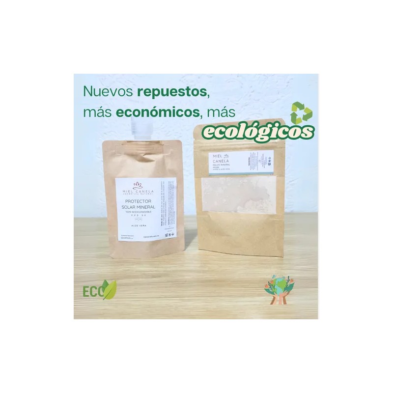 Protector Solar Miel Canela Polvo Traslúcido Fps 30 Repuesto