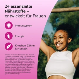 Nutravita Multivitamins & Minerals for Women - 180 Vegan Multivitamin Tablets - 24 Essential Active Vitamins & Minerals with Hyaluronic Acid & Magnesium - Vitamins for Women
