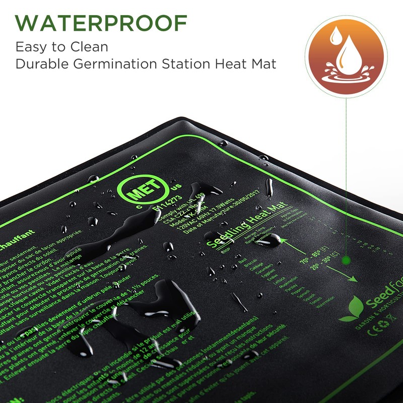 MET Certified 2 Pack Seedling Heat Mat, Seedfactor Adjustable Temperature