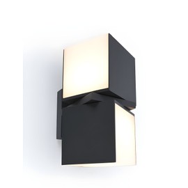 LUTEC-CUBA LED Outdoor Up & Down 350° Rotational Wall Sconce, 23W, 1000LM, 3000K