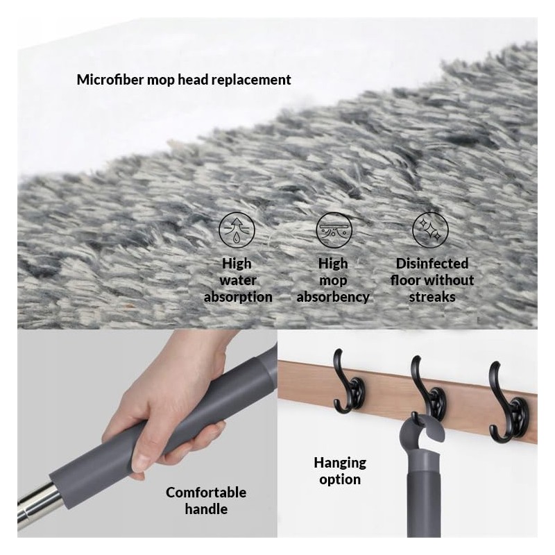 Mop 3 Chamber 2 Compact Inserts Separation Clean Dirty Water