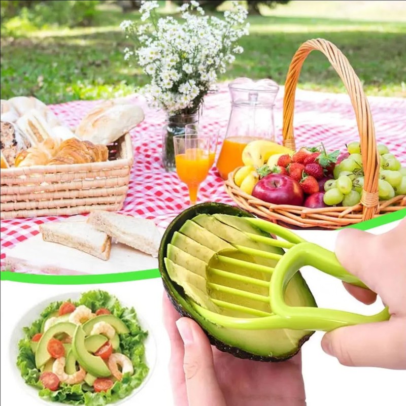 3-in-1 Avocado Tool, Mini Kitchen Slicer with Wire Cutter, 18