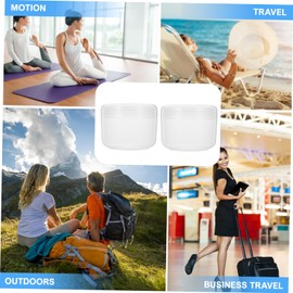 Ipetboom 4pcs Refillable Transparent Cream Jars Empty Cosmetic Containers with Tight-Seal Lid for Lotions Creams Powders and DIY Projects