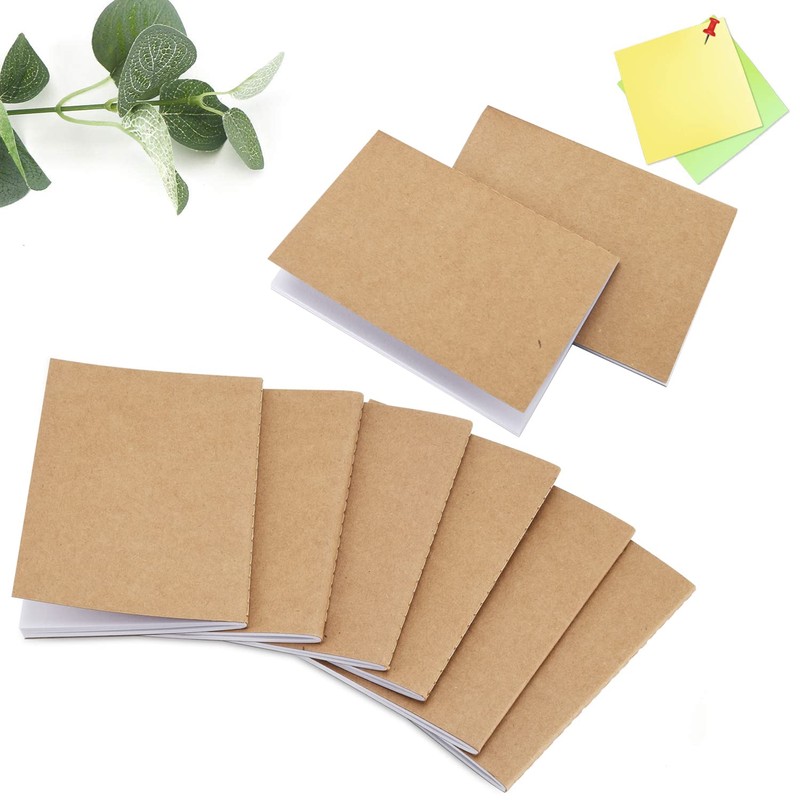 JIASI&JIESY Pack of 8 Mini Notebooks, B7 Small Notebook Mini