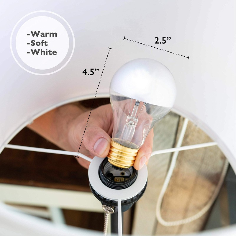 GoodBulb 60 Watt Incandescent Half Chrome Bulb A19 Shape, E26