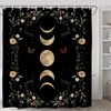 Emwnodti 4 Pcs Bathroom Sets for Moon Phase Shower Curtain,