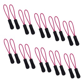 JOSDIOX 20Pcs Replacement Zipper Black Rose Red Bag Zipper Pull Pull Cord Extender for Backpacks, Jackets, Luggage, Purses, Handbags，Pants, Boots, Coats,(#14 Universal Extender)