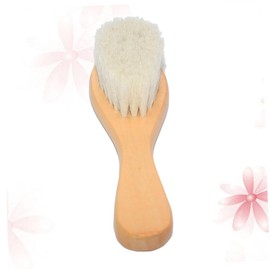 SAFIGLE Natural Wool Baby Hair Brush Comb Bath Shampoo for Infant Soft Handle Easy to Carry