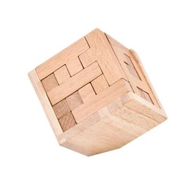 Wooden Brain Teaser Puzzles Box Brain Teasers Wooden Puzzle T-Shaped Geometric Intellectual Jigsaw Logic Cube Puzzles Mind Games for Kids and Adults