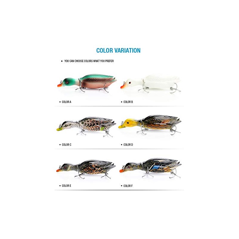 ELBFANG Wobbler duck, artificial bait, fishing bait for fishing, pike