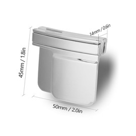 AIMALL Multi-Function Invisible Belt Clip，Easy to Use，Adjustable Clip for Accessory，Zinc Alloy Material，Available in Silver, Gold, Black，Product Size: 1.97 * 1.77 * 0.55 inches