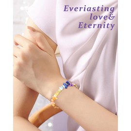 JMHACHY Bracelet Gift for Mom - Energy Crystals Healing Stone Bracelet from Son Daughter to Mom, Birthday Gifts for Women Grandma Wife Sisters and Friends