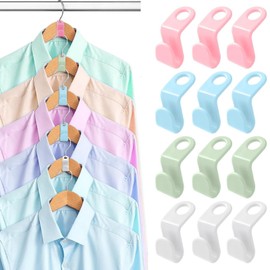 100PCS Clothes Hanger Connector Hooks, Colorful Hangers Connector Hooks, Space Saving Hangers Hook, mini Duty Cascading Hanger Hook for Wardrobe, Dormitory and Pants Skirts Organizer