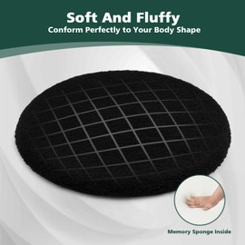 Softmaison Stadium Seats Cushions Specially for Legal marches and demonstrations,Portable Bleacher Seats Memory Foam Seat Cushion Anti-Slip Round 16×16 inches