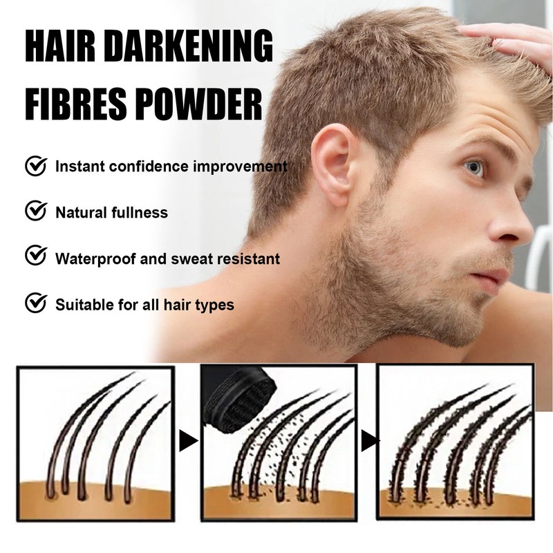 3pcs 15g Hair Volumizing Powder Fluffy Dense Hair Thickening Fibers