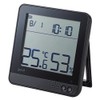 ELECOM OND-02BK Temperature and Humidity Warning Meter, Heatstroke and Virus Compatible, Large Screen, Black