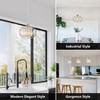XSDeTu Brushed Nickel Pendant Light Fixtures, Modern Crystal Hanging Ceiling