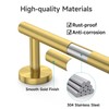 USHOWER Brushed Gold Towel Bar, 24-Inch Towel Racks for Bathroom