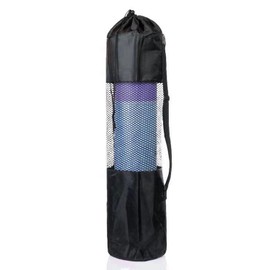 SCJJZ Yoga Mat Bags, Yoga Mat Mesh Bag, Thickened Oxford Fabric Drawstring Bag, Practical Mesh Yoga Mat Storage Bag (1 Piece, Black)