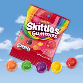 SKITTLES Gummies Original Fruity Gummy Candy, 4.2 Oz Bags (Pack of 12)