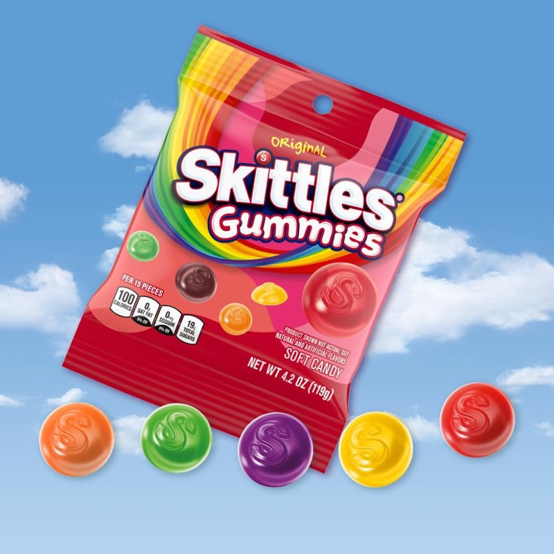 SKITTLES Gummies Original Fruity Gummy Candy, 4.2 Oz Bags (Pack
