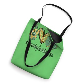 Laundry Assistant Peace Love St Patricks Day Women Shamrock Tote Bag