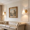 BAODEN Rotatable Frosted Milk White Glass Wall Sconces Lighting Modern