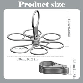 6-Cup Drinks Carrier, Portable Foldable Cup Holder, Plastic Beverage Tray Water Bottle Carrier for Festivals and Sports Events