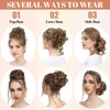 CJL HAIR 2PCS Messy Bun Hair Pieces Wavy Curly Synthetic