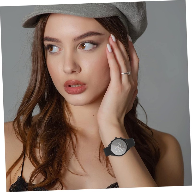 WOONEKY 3pcs Full Coverage Watch Cases Tempered Screen Protectors for
