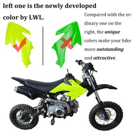 LINGQI RACING CRF50 XR50 Plastic Fairing Body Kits, New Match Colors Light Green With Black For CRF 50 SSR SDG Pit Dirt Motor Trail Bike.