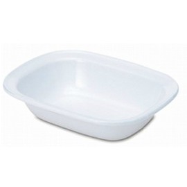 Posh Living 440L POMEL Pie Dish, White, W 7.9 x D 5.9 x H 1.8 inches (20 x 15 x 4.5 cm)