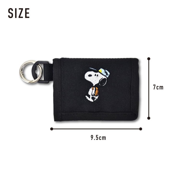 RE-PET Snoopy Bifold Coin Case, black (SPZ-3761)
