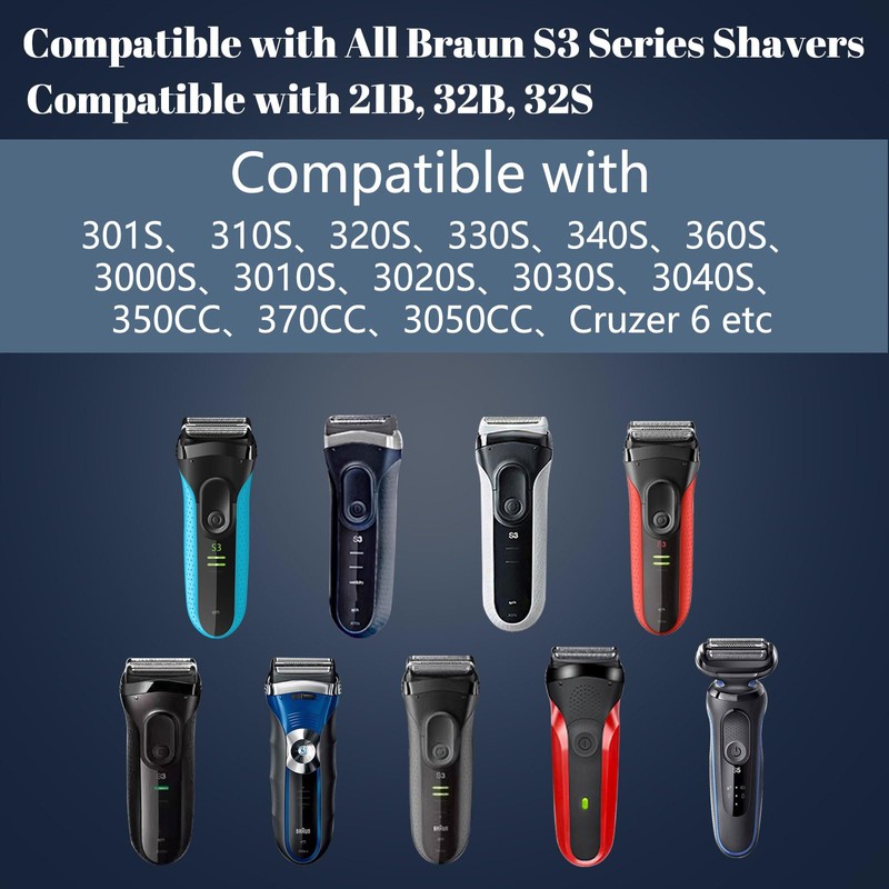 Shaver Replacement Head Compatible with All Braun Series 3 Shaver,