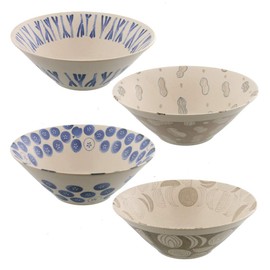Tableware East Tonsui, One-Handed Small Bowl, Fruit Set of 4 Patterns, Japanese Tableware, Serving Bowl, Pot, Dish, Serving Plate (Set of 4)