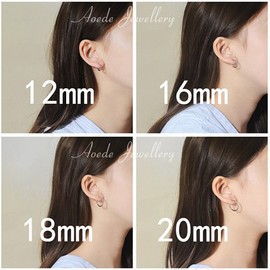 AoedeJ Sterling Silver Small Circle Endless Hoop Earrings Cartilage Earrings Nose Lips for Women